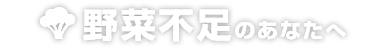 野菜不足のあなたへ